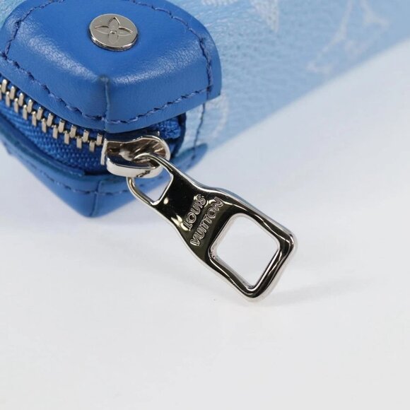 LOUIS VUITTON Monogram Clouds Trunk Necklace Wallet Blue M45440 Auth hk2959M - Picture 12 of 16